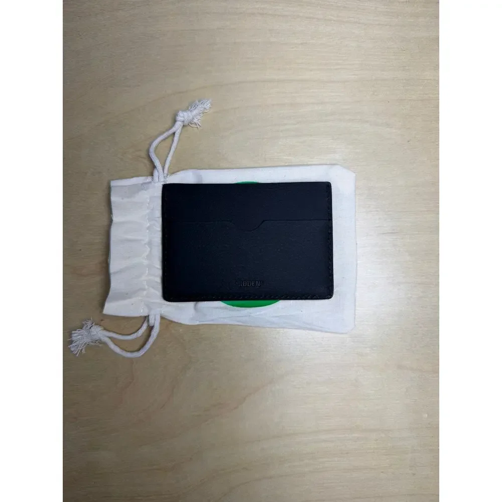 Hidden NY Card Holder Black Green Leather OS Brand New